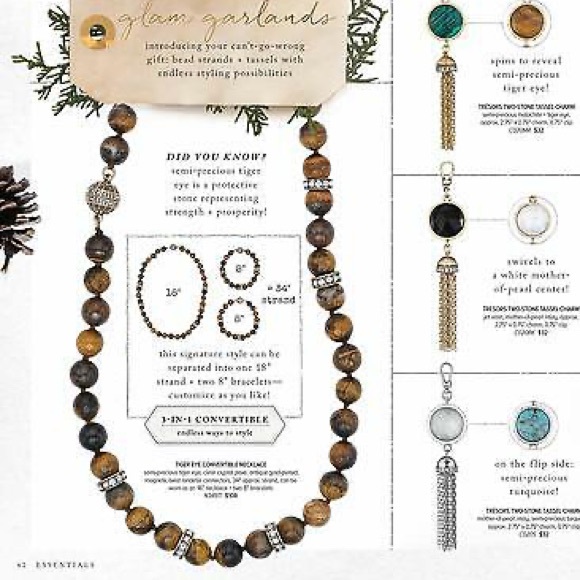 CHLOE & ISABEL Tiger Eye Bead Necklace, NWOT - Picture 5 of 5